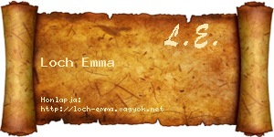 Loch Emma névjegykártya